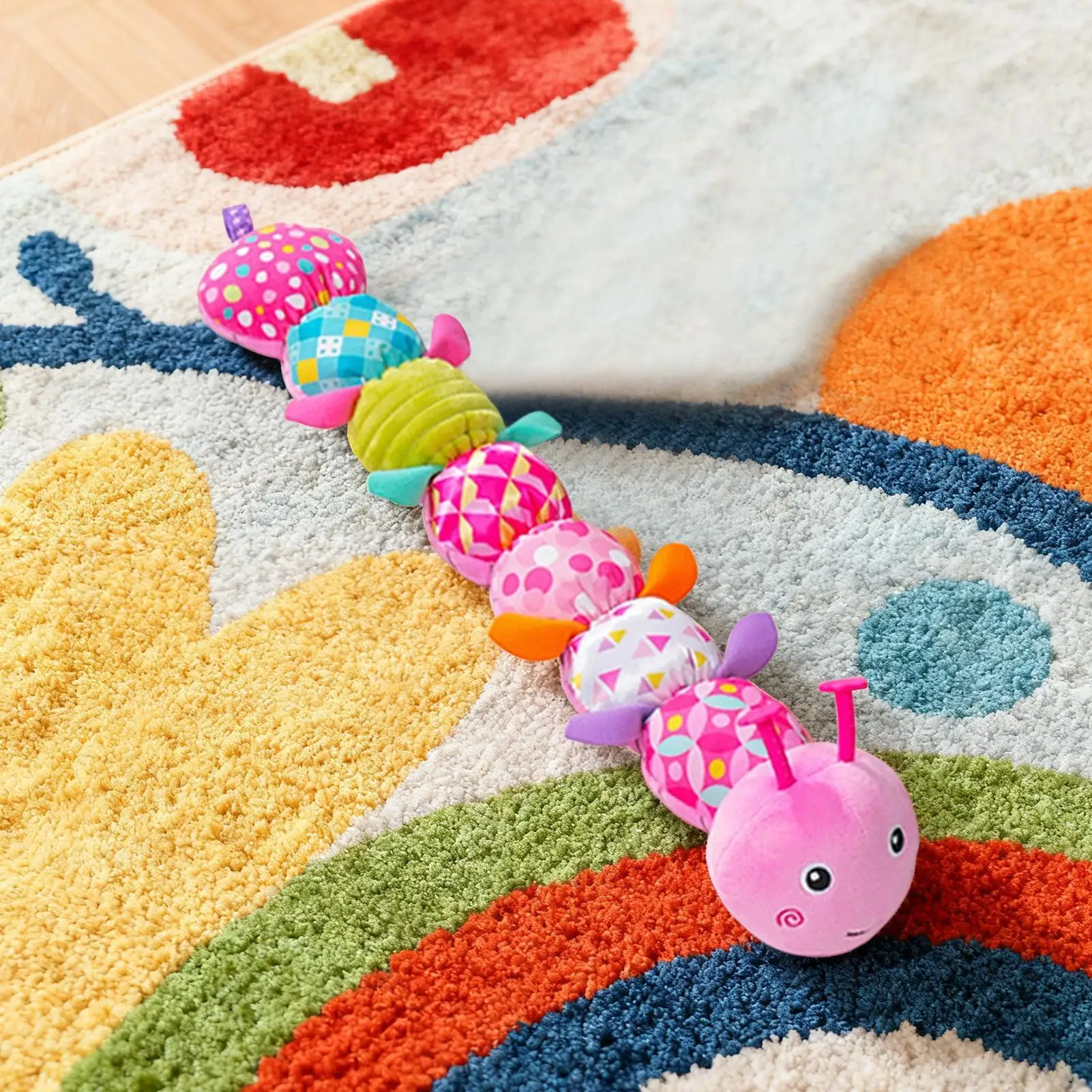 

Sensory Teether Caterpillar Shape Teething Doll Calming Sensory Toys For Boy Girl Child Parent Travel Nursery Crib Bedroom