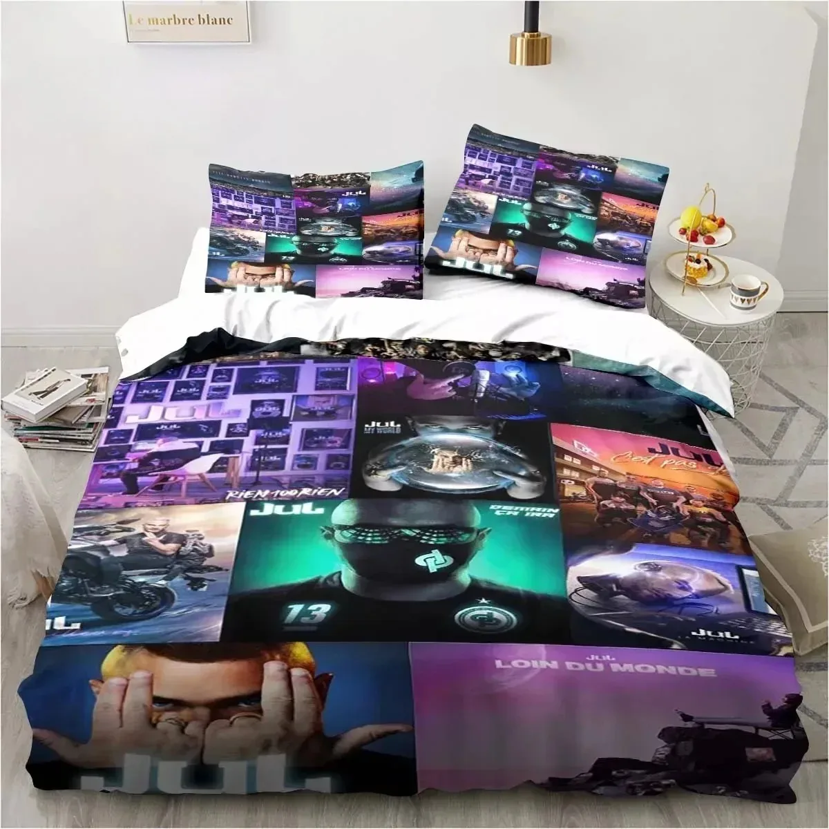 Imagen 4: JuL Funda nórdica Rock star 3D exquisita impresión Digital JuL C'est juego de cama edredón cama decoración del hogar juvenil regalo para niños