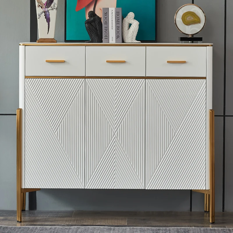 

Shoe cabinet household space-saving decorative ornament layered partition rock slab