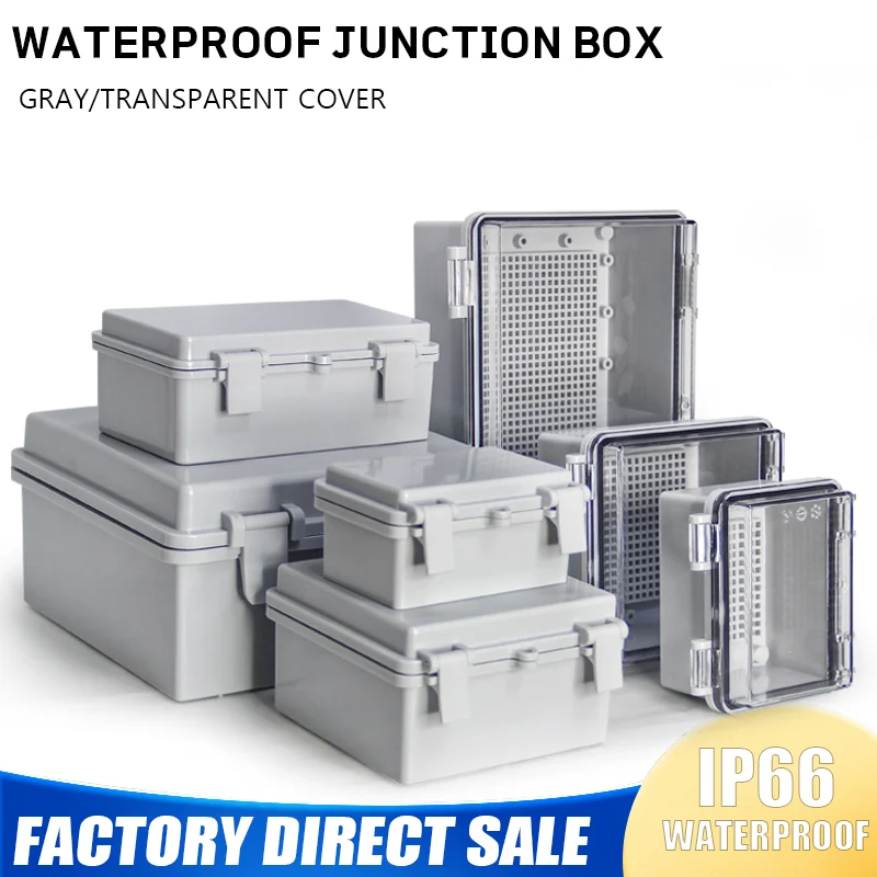 Caja de Distribución de Plástico Impermeable IP66 para Exteriores, Caja de Conexiones Eléctrica de ABS para Proyectos de Instrumentos Eléctricos