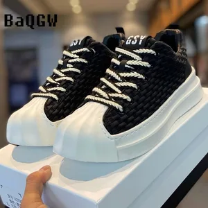 Atmungsaktiven gestreiften Einzelhandelsschuhen für Männer, leichte und weiche Schuhe, Retro -Kamel -Mode, Sommer 2024 Trend 12 Hauptverkaufsschuhe - №1