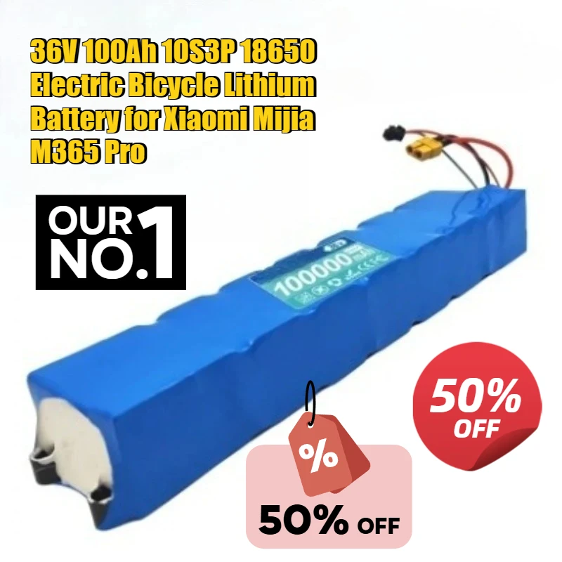 

Rechargeable Batteries 36V 100Ah 10S3P 18650 Electric Bicycle Lithium Battery for Xiaomi Mijia M365 Pro