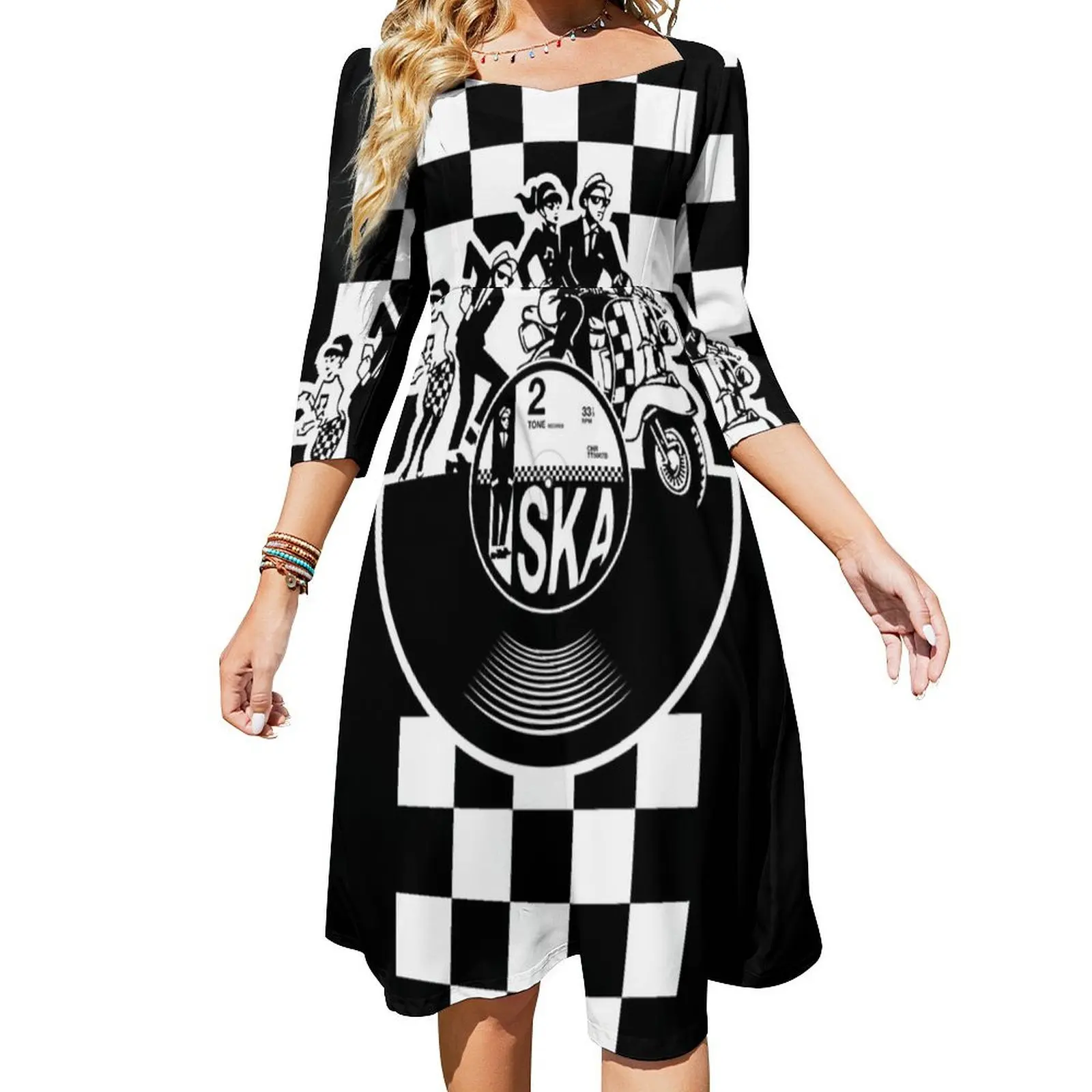 

Расклешенное платье в стиле СКА, женские вечерние платья, 2024