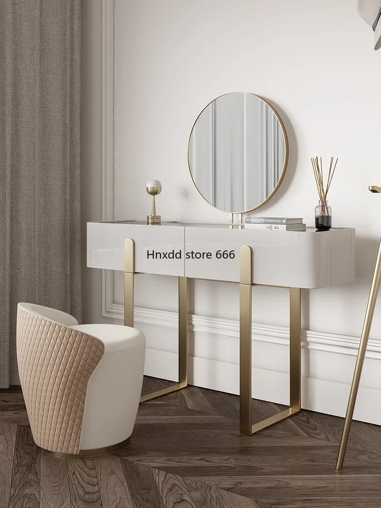 Household small apartment bedroom dressing table Modern simple ins Internet celebrity bay window dressing table