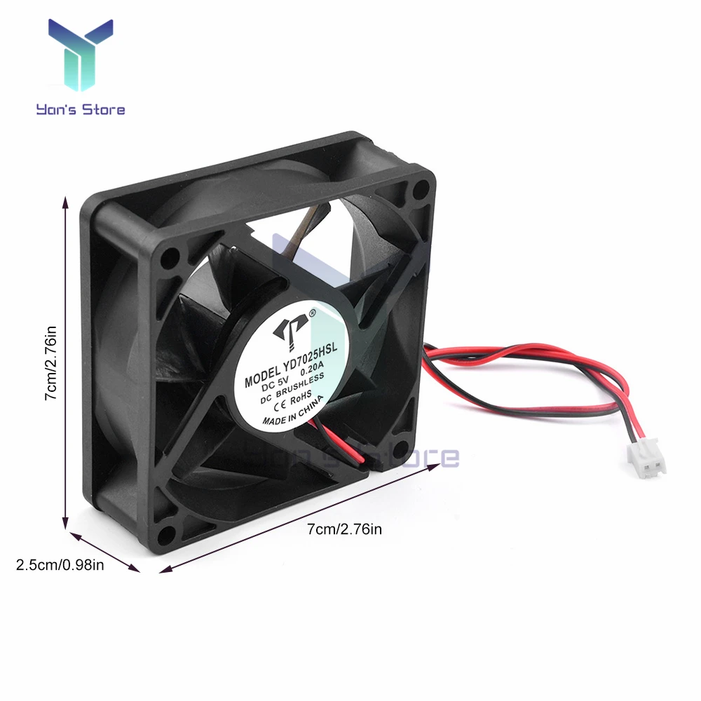 DC7010 DC7025 DC9225 DC Cooling Fan 2-Wire Oil bearing Industrial inverter cooling fan silent cooling fan 70mm*70mm 90mm*90mm