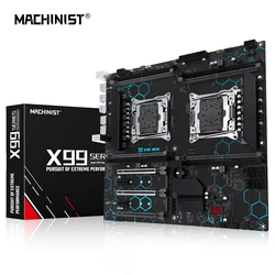 MACHINIST X99 Dual CPU Motherboard LGA 2011-3 Support Dual Xeon Processor NVME SATA M.2 Slot 8 DDR4 RAM MAX 256G USB3.0 X99 MD8