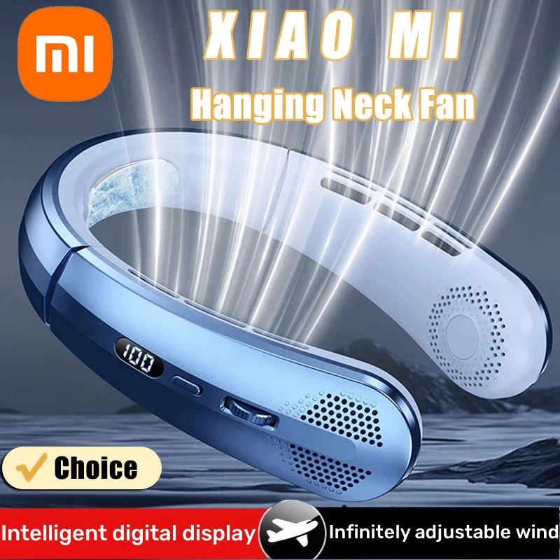 Xiaomi Hanging Neck Fan Portable Bladeless Mini Fast Speeds Super Quiet Mute Fan Portable Outdoors Fan Adjustable Wind Speed Fan