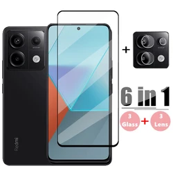 6in1 Vetro Per Redmi Nota 13 Pro Copertura Completa In Vetro Temperato Redmi Nota 13 Pro Protezione Dello Schermo Obiettivo Del Telefono Pellicola Redmi Nota 13 Pro