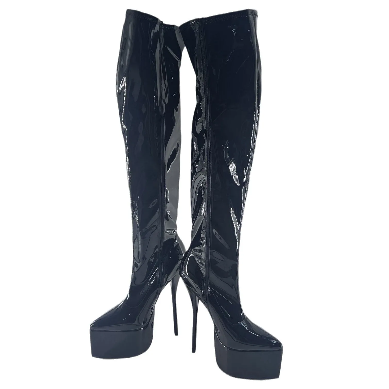 

Europe and the United States super high-heeled waterproof platform sexy over-the-knee boots thin-heeled boot fun large knight bo