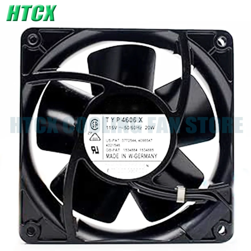 New TYP 4606X 115V 20W 12CM All Metal High Temperature Resistant Cooling Fan 12038