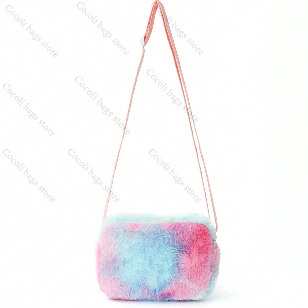 Colorful Plush Cross Bag for Girl Butterfly Decor Kids Bag Crossbody Bag for Kids Cute Children's Bag Girl Wallet Girl