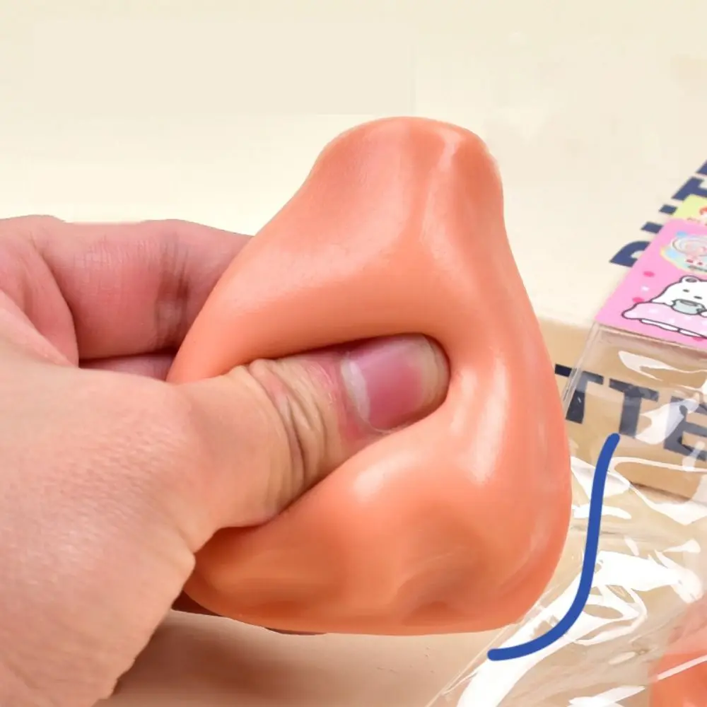 Caractéristiques du visage modèle nez pincement jouet Simulation solide simulé nez pincement jouet réaliste créatif TPR presser jouet