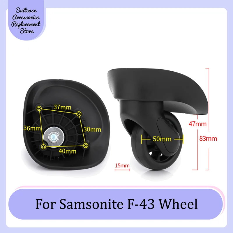 

For Samsonite F-43 Smooth Silent Shock Absorbing Wheel Accessories Wheels Casters Universal Wheel Replacement Suitcase Rotating