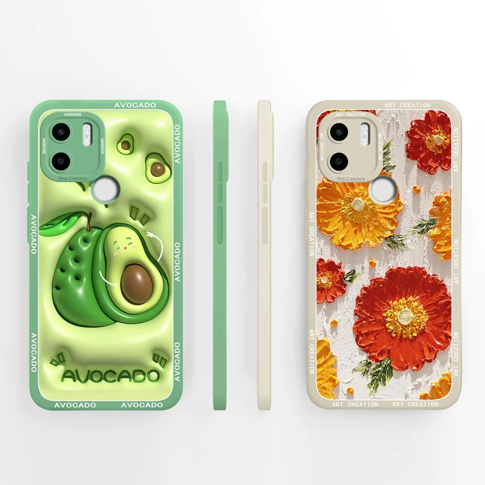 Phone Case For Xiaomi Poco C50 C51 Cover Cute Fashion Protective Shockproof Matte Liquid Soft Silicone For Xiaomi PocoC50 Fundas