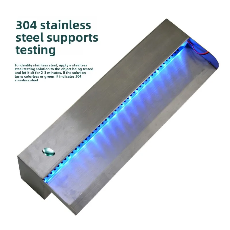 

Black Stainless Steel Waterfall Outlet Fish Pond Water Feature Running Water Wall Sink