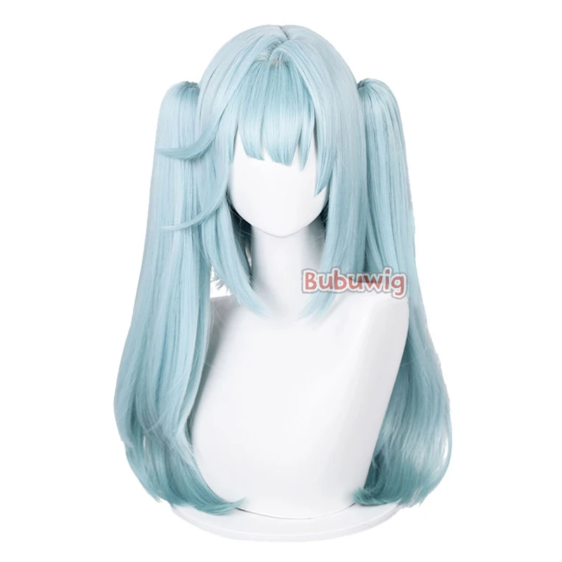 Bubuwig Synthetic Hair Faruzan Cosplay Wigs Genshin Impact Faruzan 60cm Long Straight Light Green Ponytail Wigs Heat Resistant