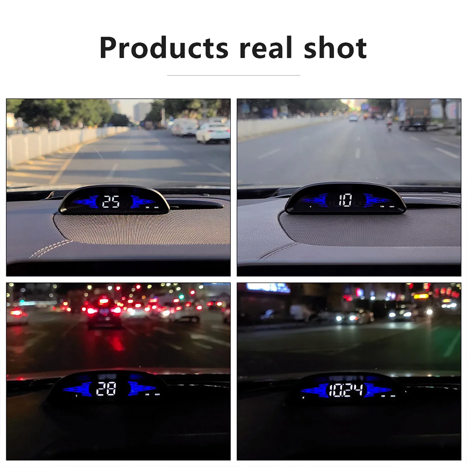 B2 Auto Hud Head Up Display Digtial Geschwindigkeit Kraftstoff verbrauch Wasser temperatur mit U/min Spannungs alarm für Benzin Auto 12V