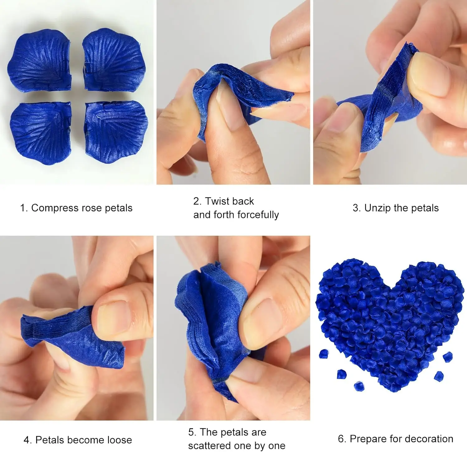 ديكور 3000 قطعة بتلات الورد الزهور الاصطناعية بتلات الحرير لعيد الحب بتلات الورد لديكور الزفاف ليلة الخطوبة دي #4