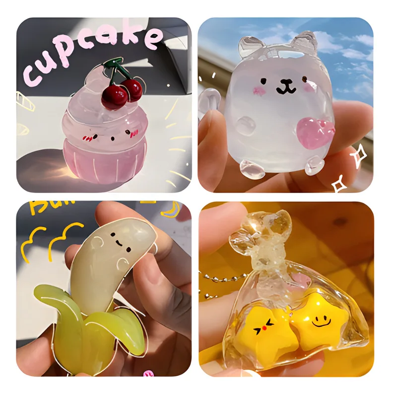 

100g Free Resin DIY Material Kit, Self-Made Clay, Moldable Crystal Mud, Transparent Adhesive for Cute Pendants and Accessories