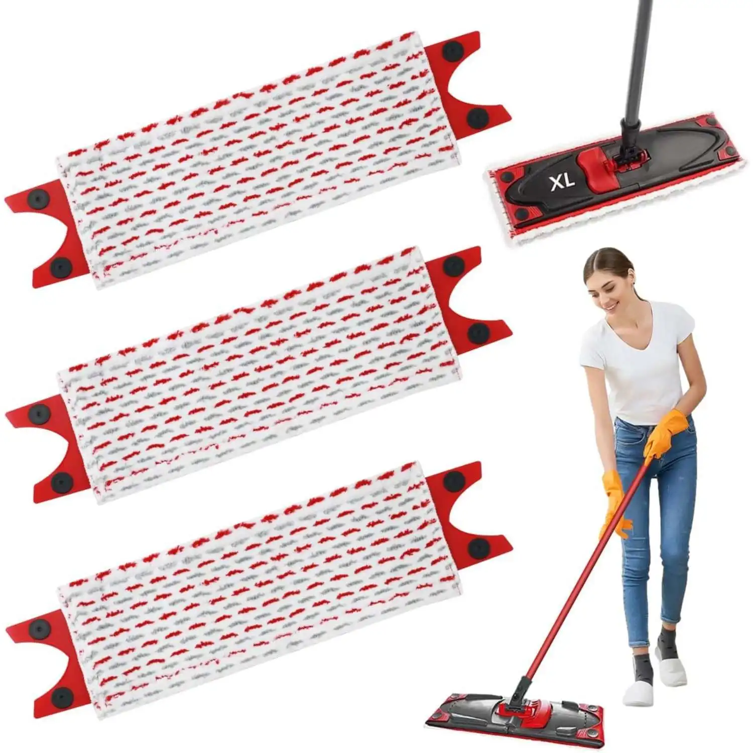 رأس ممسحة رش لإعادة تعبئة ممسحة Vileda UltraMax XL، 2 في 1 من الألياف الدقيقة، ممسحة UltraMax XL، للأرضيات الصلبة، 51 × 14 سم