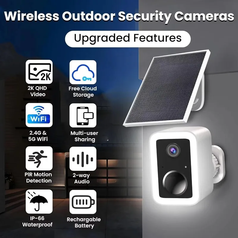 Solar Battery Operated 4G HD Wireless Surveillance Camera No Plug‑In Home Outdoor Security Camera Work Without WiFi Network