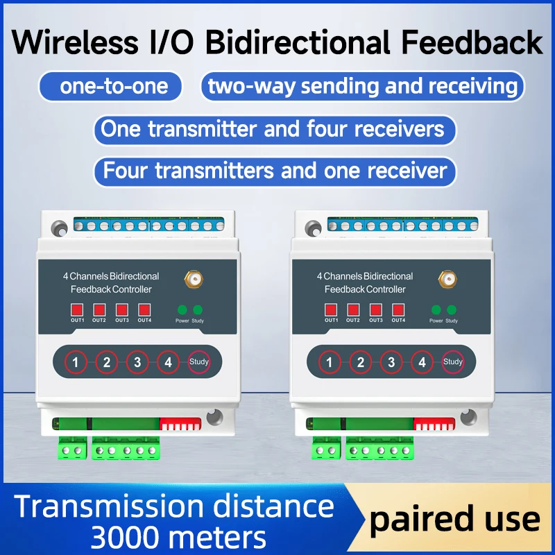 Imagem -04 - Comutação Receptor Módulo de Transmissão sem Fio Par Transmissão Interruptor Remoto Relé Industrial Controle Remoto Lora Controlador