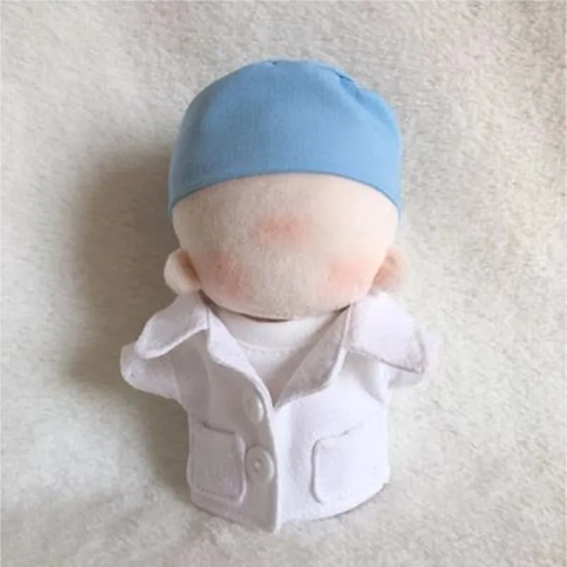 Handmade 10cm cute white lab coat medical cotton doll doll clothes do not contain action figures