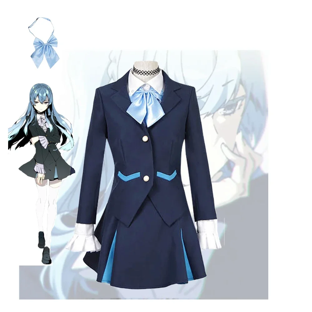 Anime! Kiznaiver Sonozaki Noriko School Uniform Cosplay Costume Lovely Full Daily Suit Halloween cosplay costume and wig