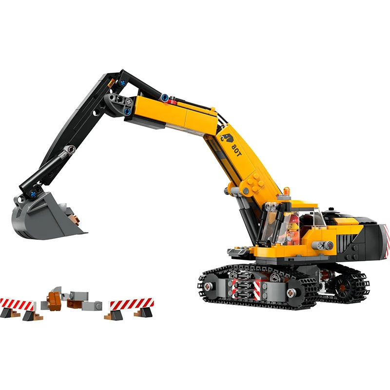 633PCS City Construction Excavator Building Blocks 60420 MOC With 3 Figures Assemble Bricks Toys Gift For Children Kids