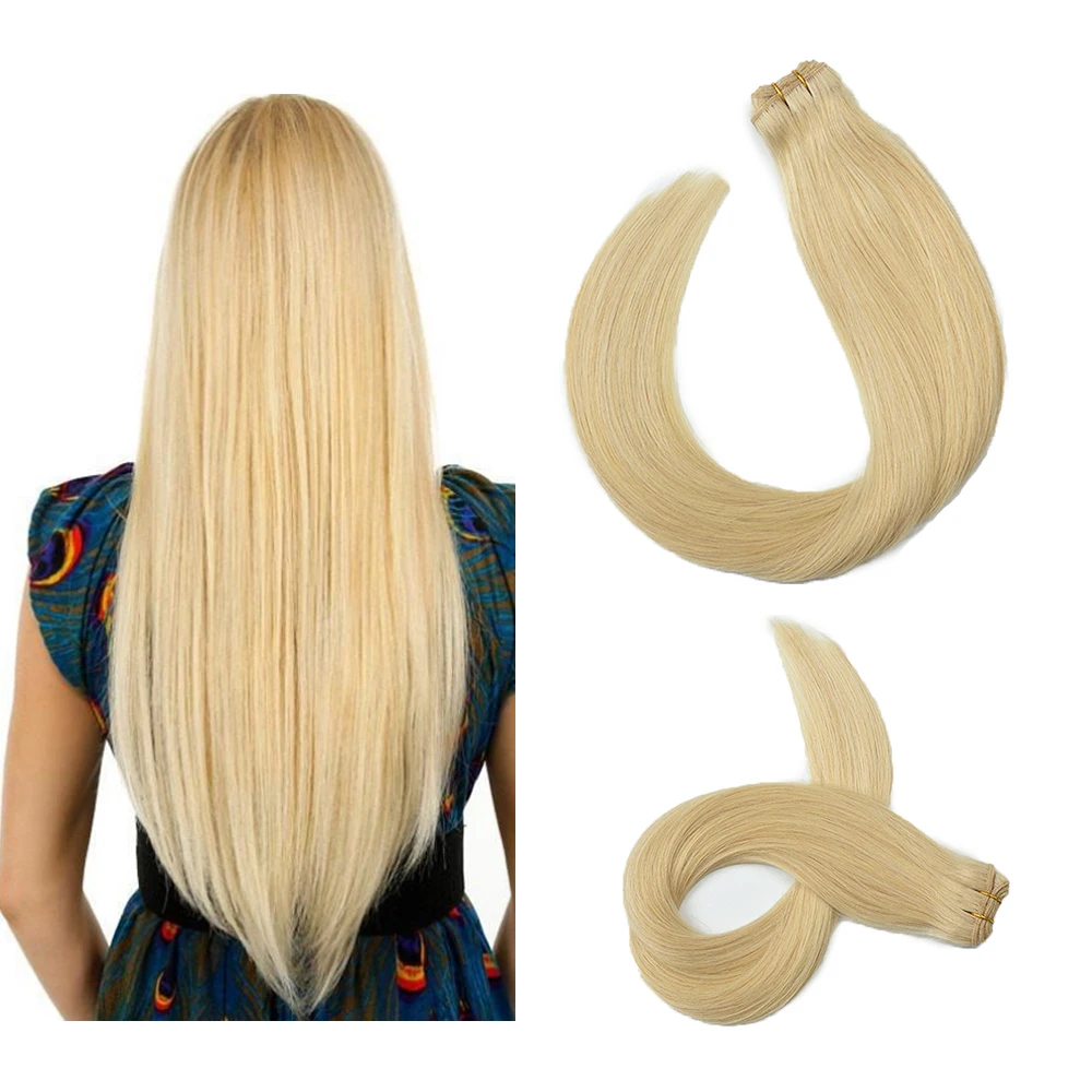 Großhandel Russische Remy Schuss Haar Extensions Doppel Gezogen Flache Schuss Haar Extensions