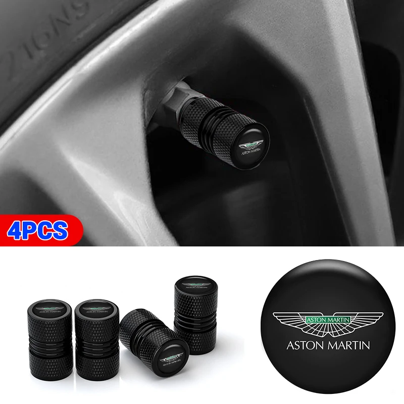 تصفيف جديد 4 قطعة سيارة معدنية عجلة الإطارات صمام معدني قبعات مقاوم للماء غطاء الجذع ل أستون مارتن DB S 11X9 اكسسوارات #1