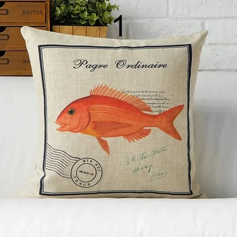 Quality environmental Deep-sea pattern The magic of red Marine life crab lobster cushion Cover for sofa livingroom bedroom