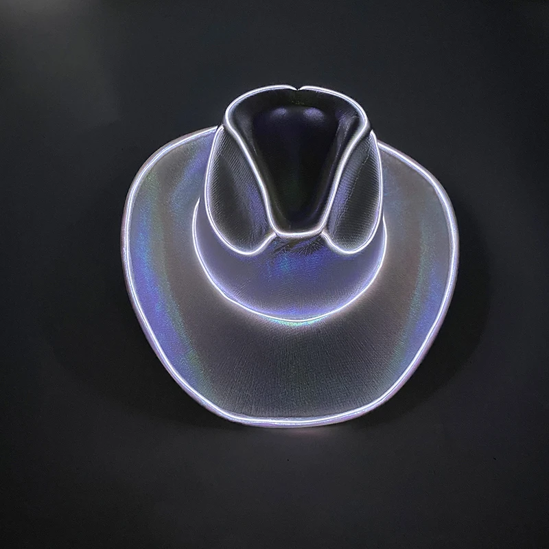 Rave Glowing Light Up Bar Cowboyhut LED leuchtende Braut Cowgirl Cap Nachtclub Junggesellenabschied Requisiten Neon Hut Festival Supplies – Detail 11