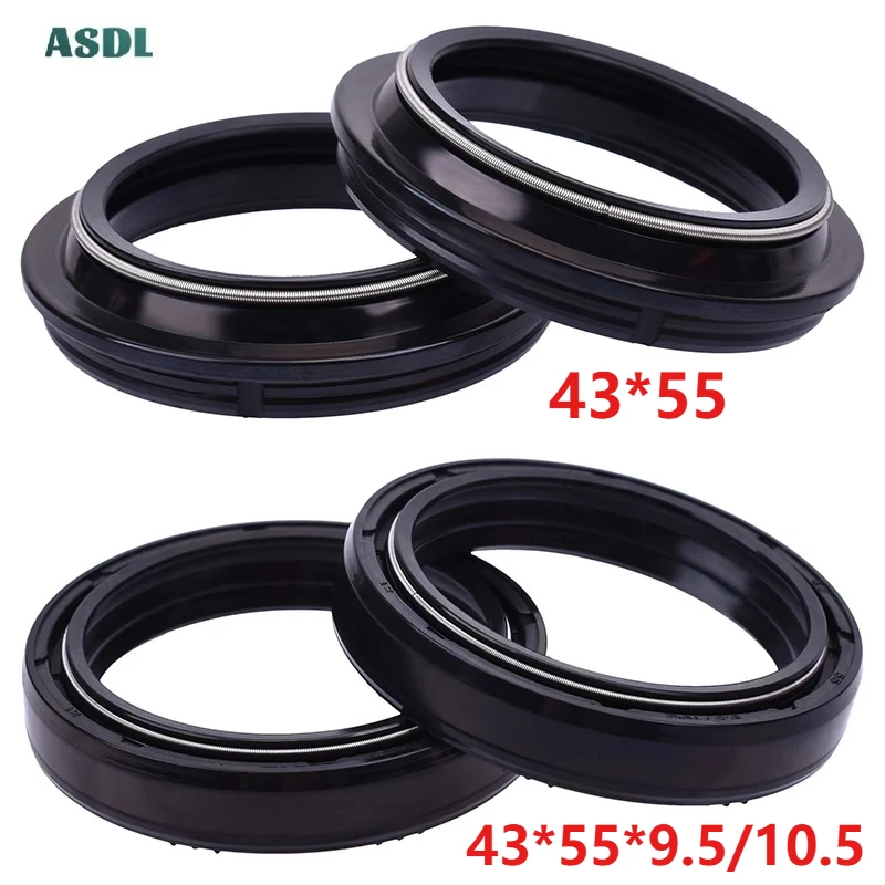 

Motorcycle 43*55*9.5/10.5 Front Fork Oil Seal 43 55 Dust Cover For YAMAHA XT 660 X 2004-2011 FZ8 S 800 2011-2013 MT-10 2016-2017