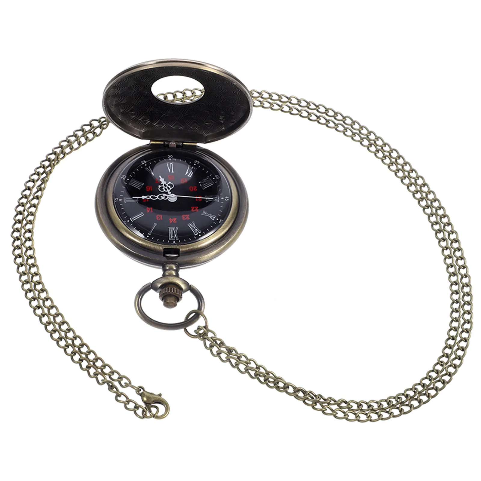 

Men Pocket Watch Vintage Style Large Dial Roman Numeral Design Pocket Watch Chain Necklace Classic Gift Cool Watches