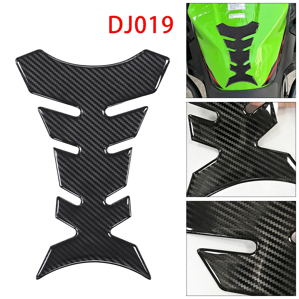 Universal Carbon Fiber Motorcycle Tank Pad Stickers Tankpad Protector Old School Touring For Honda Suzuki Kawasaki Yamaha