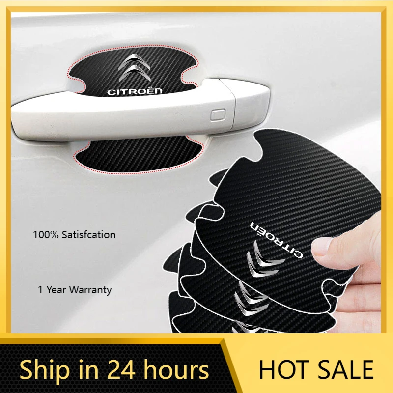 

Наклейки на ручки дверей автомобиля, 4 шт., защитные, эмблема, стайлинг для Citroen C1 C3 C4 C5 C6 2CV VTS Picasso Cross Cac, хит продаж 2026 года