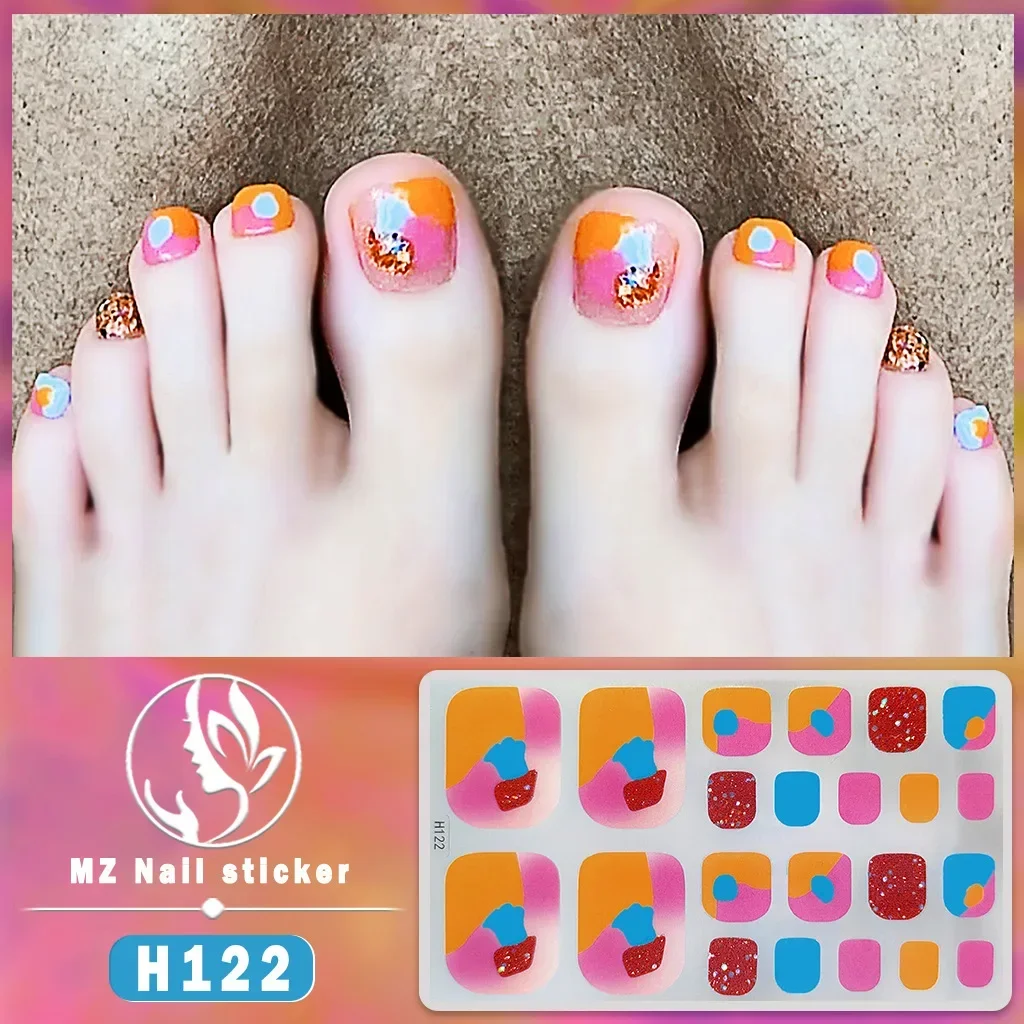 Bakvrije Europese En Amerikaanse Effen Kleur Teennagel Stickers Waterdichte Diy Pedicure Voetstickers Manicure Teen Art Sticker