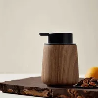 300ml luxury foam hand sanitizer bottle soap dispenser Walnut grain press type foaming bottle shower gel shampoo foam bottle