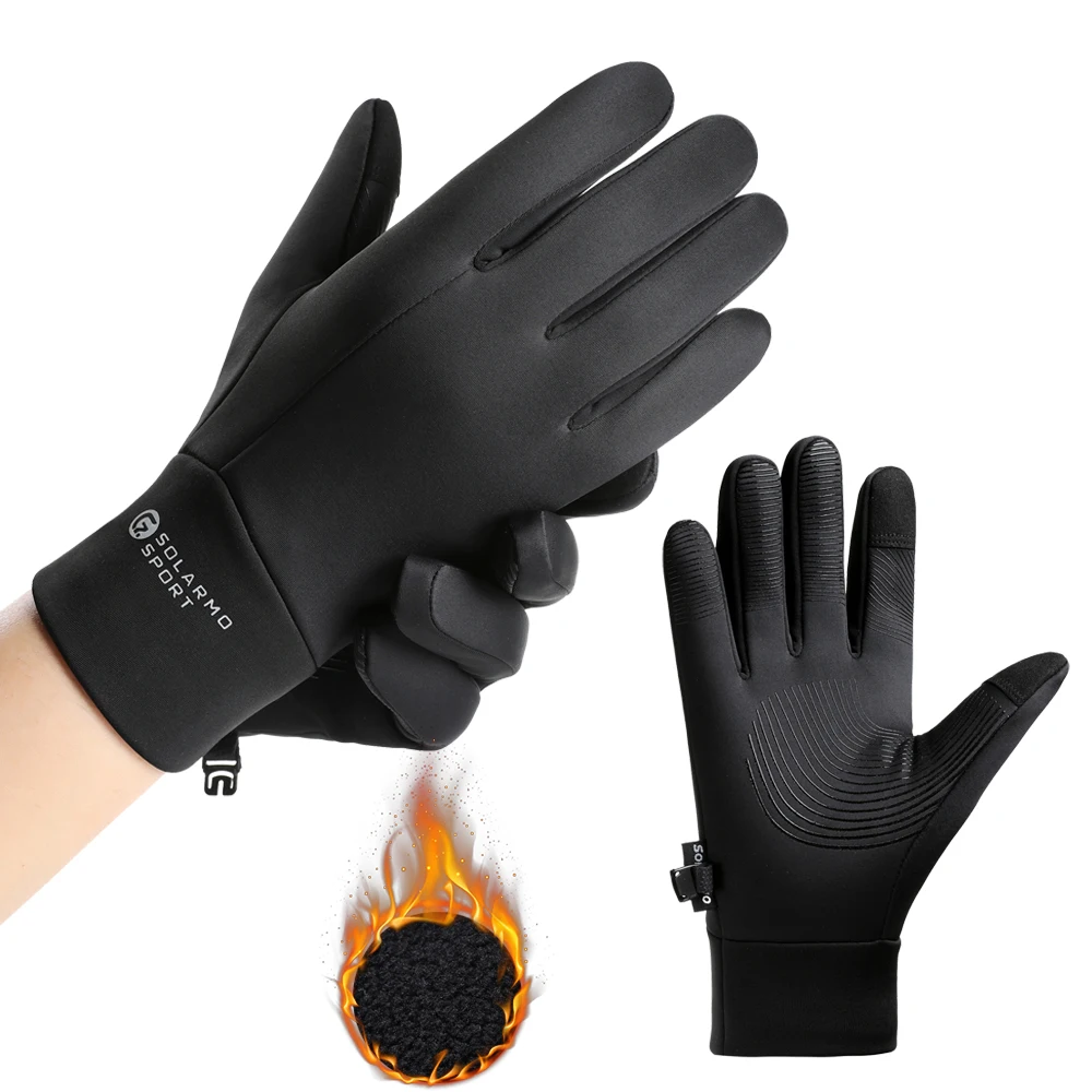 Men Women Winter Touchscreen Gloves, Anti-slip Windproof Waterproof Sports Gloves for MTB Cycling Skiing Walking Outdoor