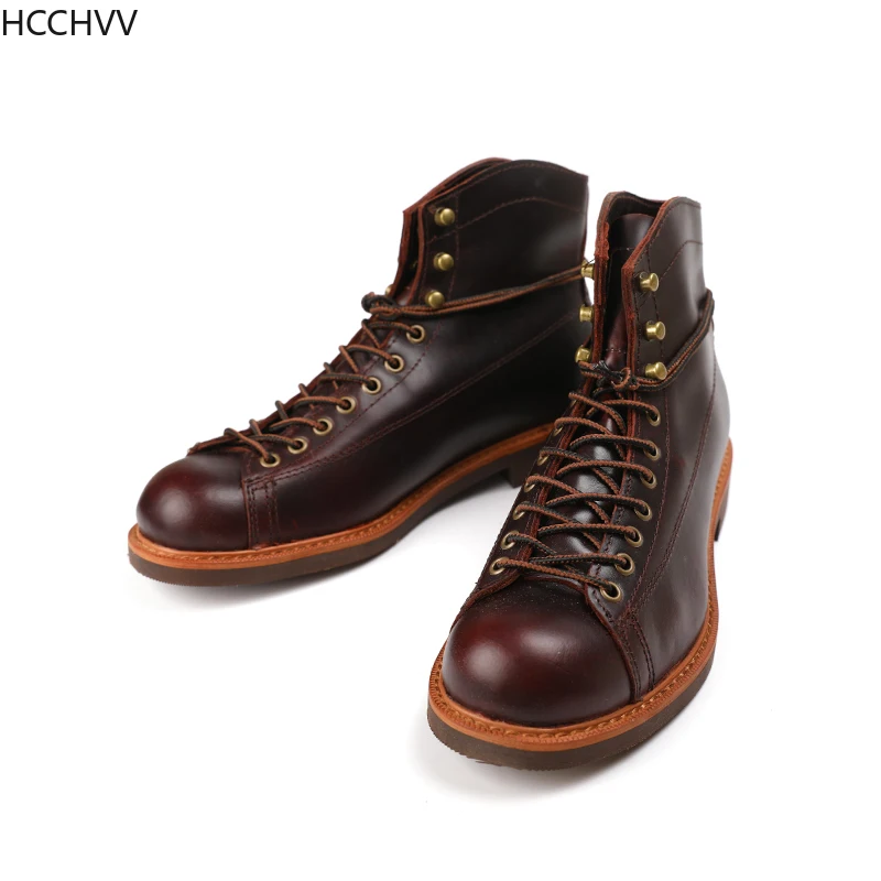 Wiosna nowy Top Quality mężczyźni buty moda prawdziwej skóry luksusowej marki formalne botki zimowe buty motocyklowe buty platformy — zdjęcie 2
