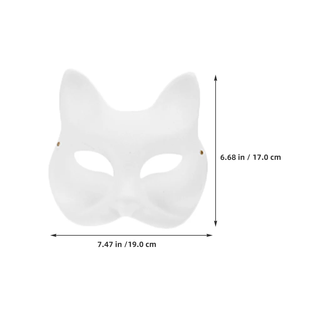 8 Stück Fuchs Zellstoff Maske DIY Maskerade Masken Halloween Bulk Eye Blank Cosplay Papier