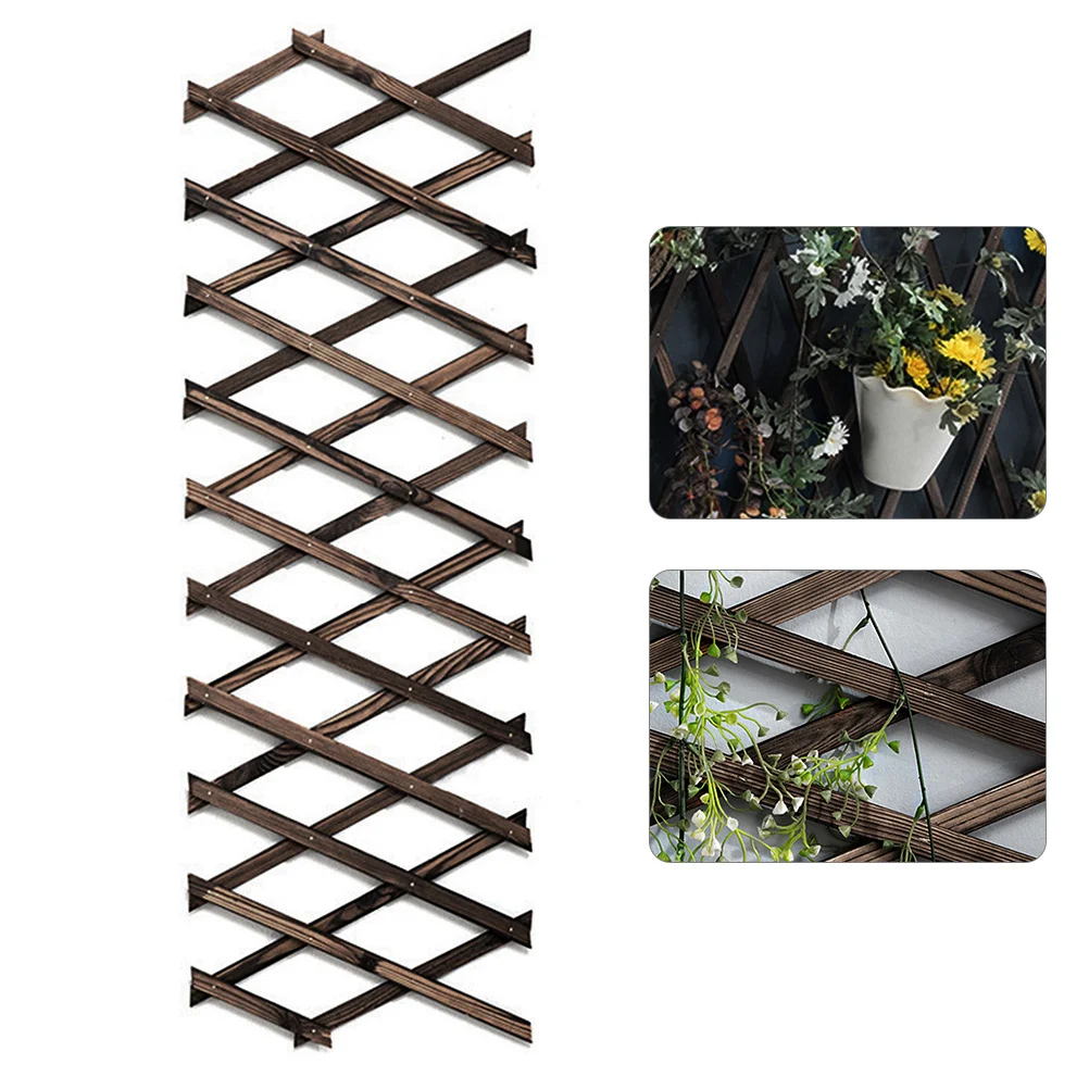 

Outdoor Plant Rack Plants Retractable Wooden Fence Garden Decoration Fencing Lattice Trellis Baby Grid Panel