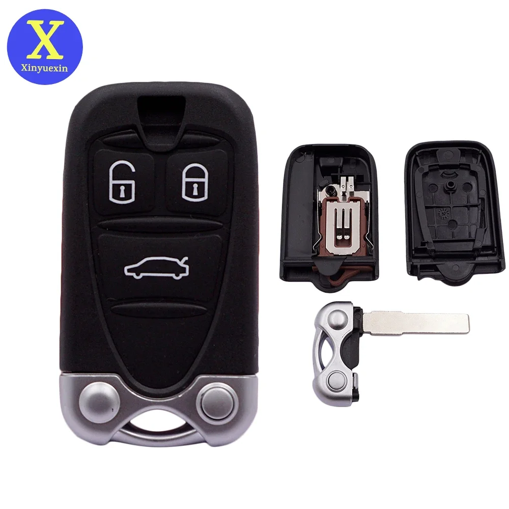 Xinyuexin Smart Car Key Shell for Alfa Romeo 159 BRERA 156 SPIDER 3Button Remote Key Fob with Battery Holder New Blade Accessory