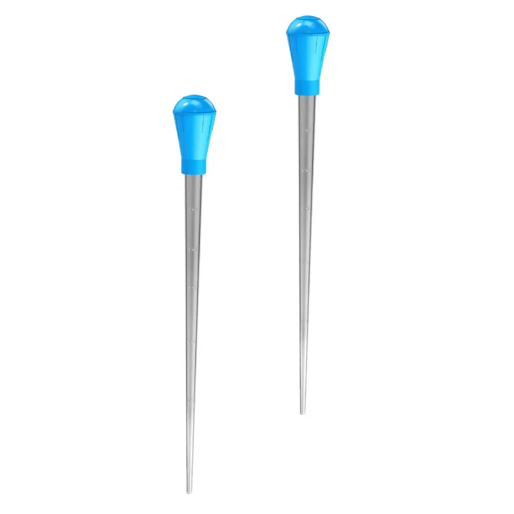 

2Pcs Plastic Pipette Transparent Food Grade Squeeze Transfer Liquid Dropper Measuring Tool Straw Scale Fish Tank Kitchen