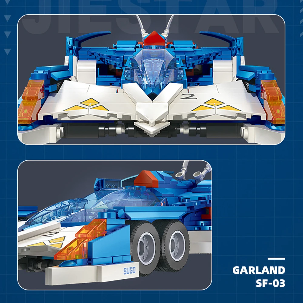 

Speed Car Building Block FutureS GPX Cybers Formula Racing Model Vehicle Asurada GSR Construction Brick Toy Collection For Gift