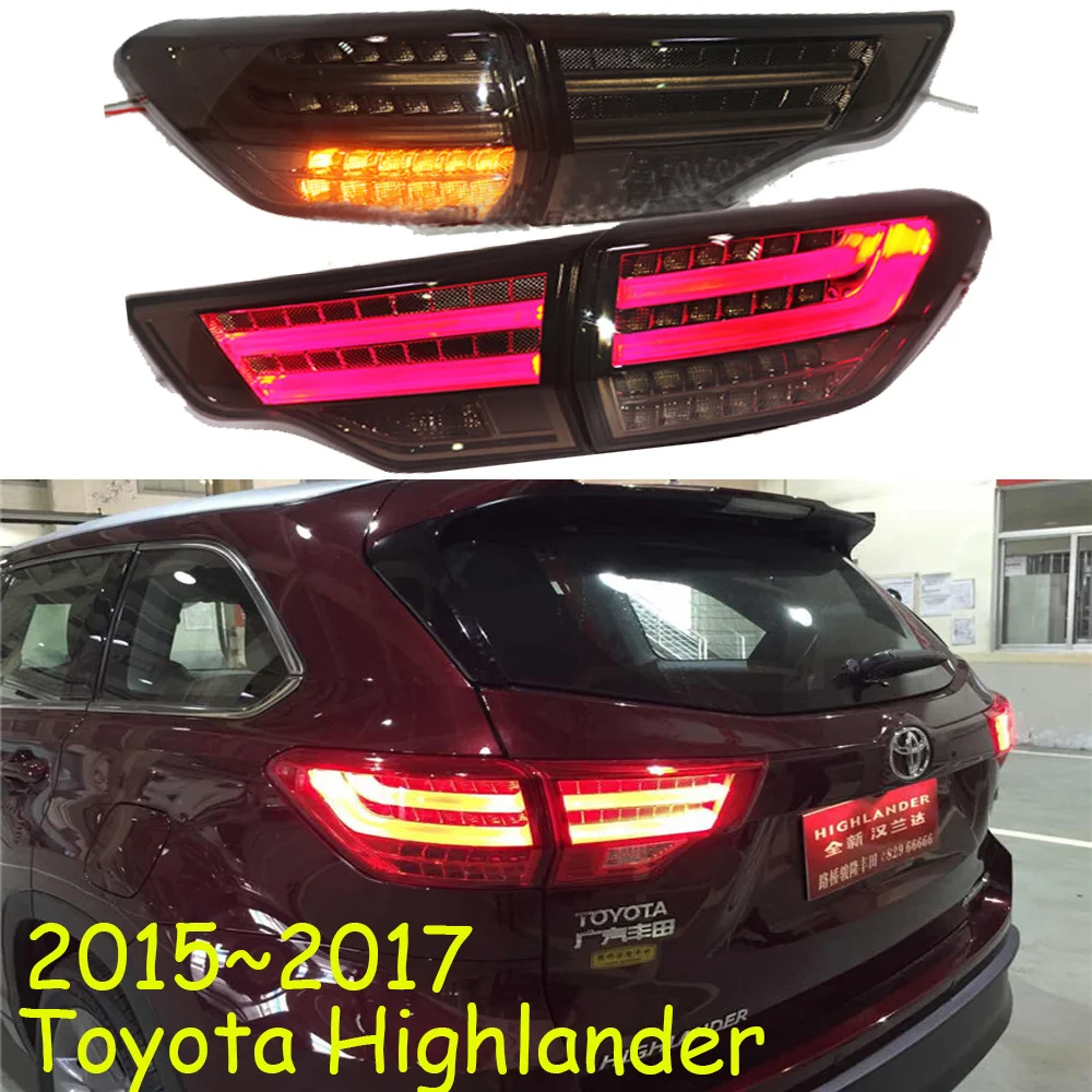 Kluger Car bumper lamp Tail Lights For Highlander Taillight 2015 2016 2017year Led Tail Lights Fog lamp Highlander Rear Lamp