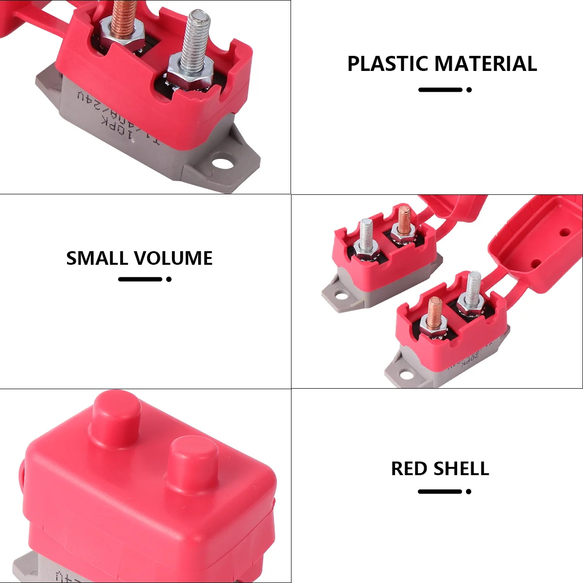 

2Pcs 40A Dc 6-28V Automatic Reset Circuit Breaker Heavy Duty Waterproof Housing for Vehicle Marine Solar -32 Terminal