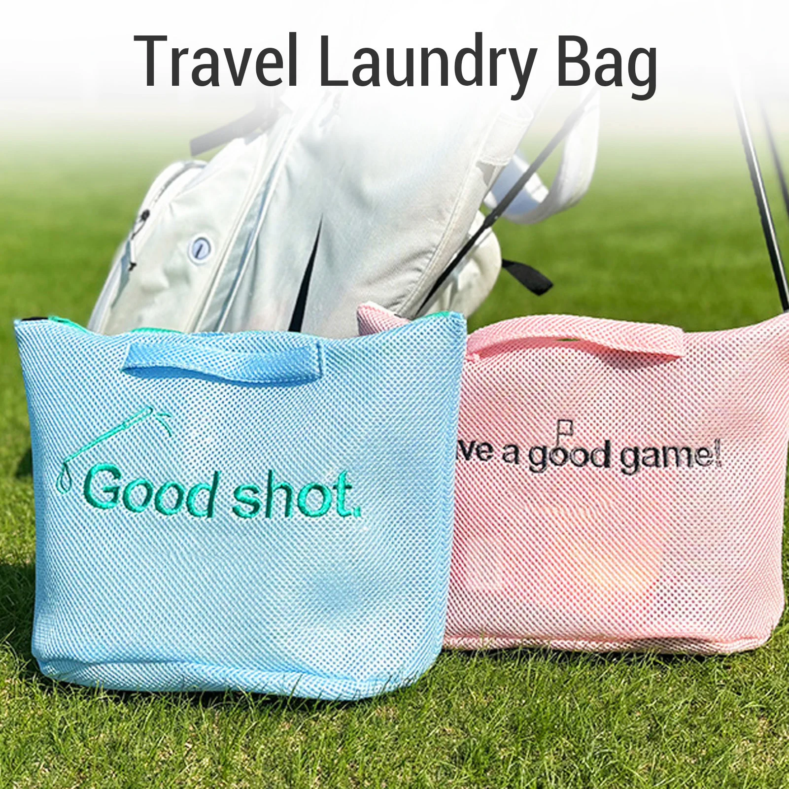حقيبة غسيل ذات سعة كبيرة محمولة وقابلة للغسل من البوليستر حقيبة تنظيم الملابس القذرة للمنزل في الهواء الطلق