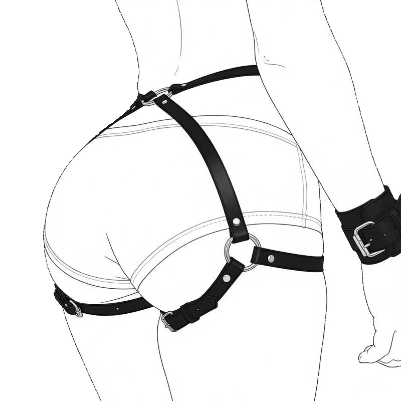 Sexy Garter PU Leather Leather Body Harness Bondage Sex Erotic Suspenders BDSM Sex Toys For Couples Underwear Straps Rave Party
